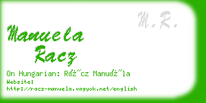 manuela racz business card